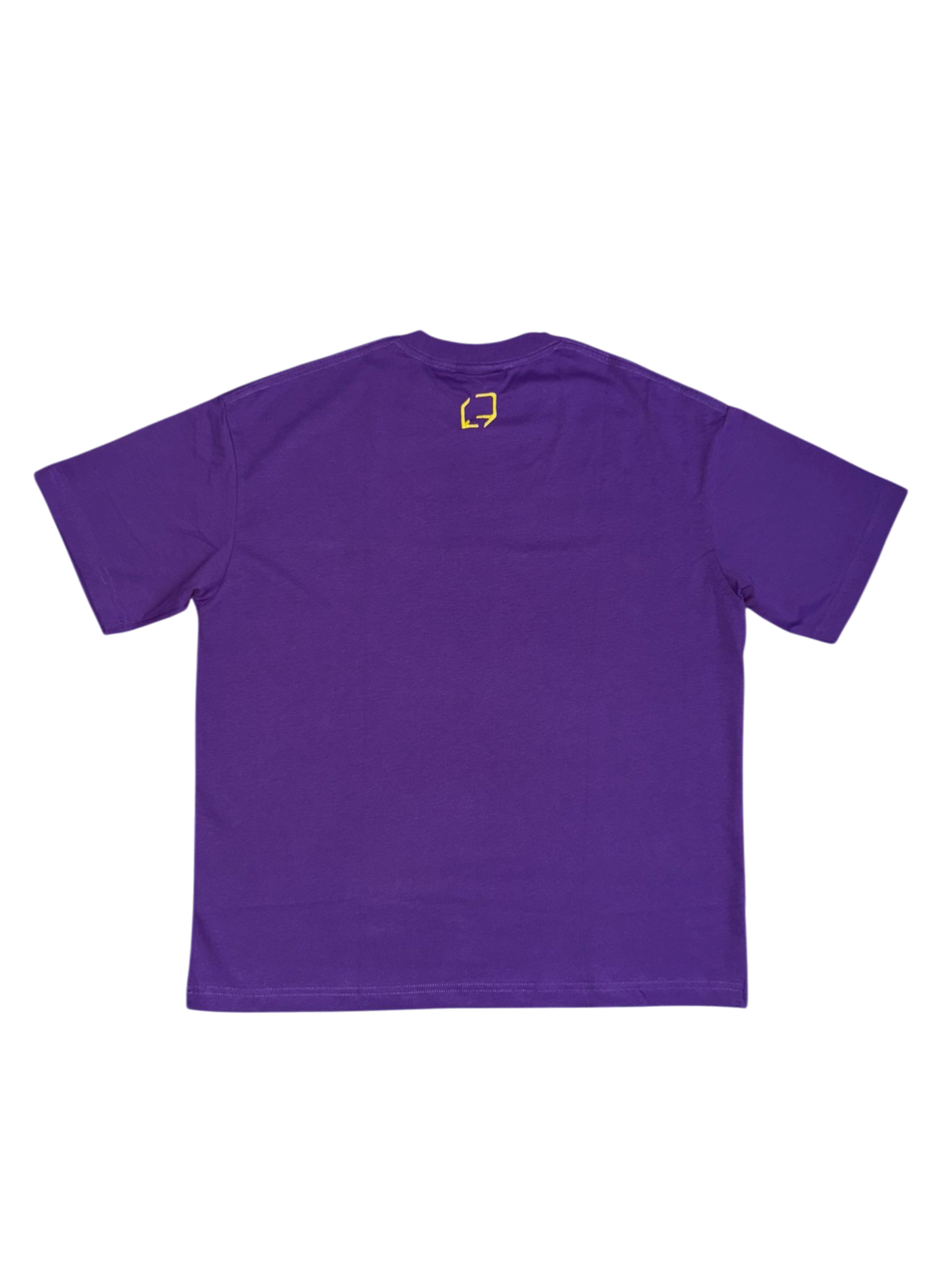 T-shirt viola oversize minimal con logo ricamato | Enigma - Enigmavdm